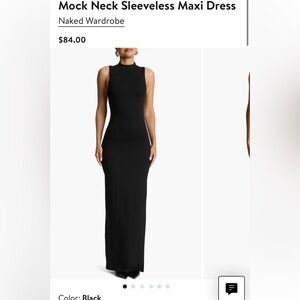 Naked Wardrobe Elegant Black Maxi Dress